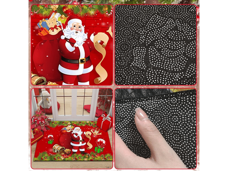  Tapis de sol de noël, paillasson motif décoratif d'intérieur, tapis de bain pour salle et chambre 40 x 60cm  - Conforama C