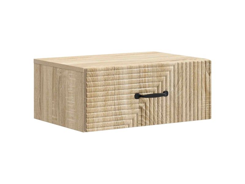  Table de chevet - cabinet de chevet - table de nuit mural chêne sonoma 49 x 34,5 x 20 cm  - Conforama A