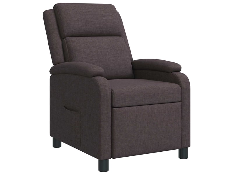 Vidaxl fauteuil inclinable marron foncé tissu - Conforama A