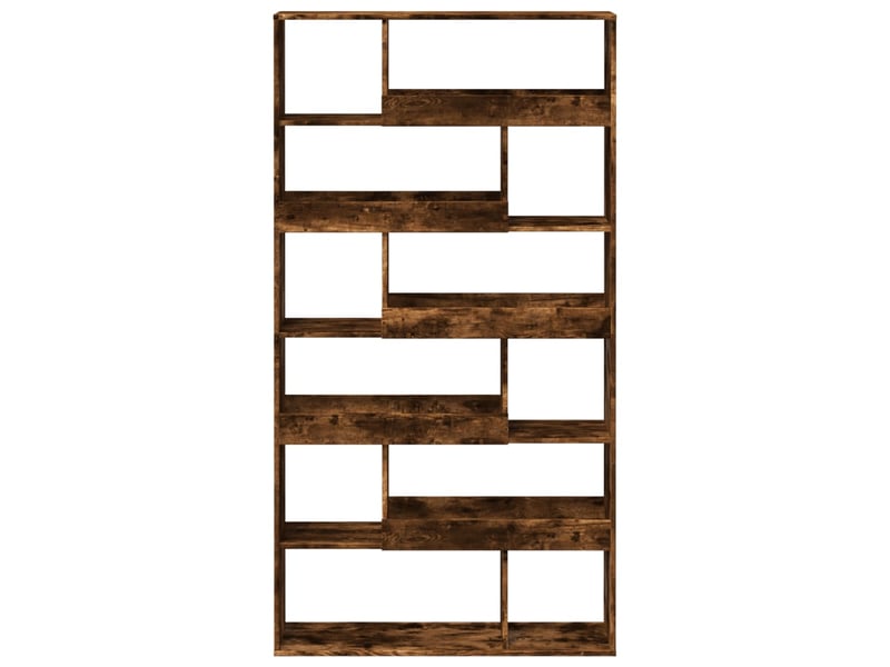  Bibliothèque, étagère de rangement chêne fumé 100x33x187,5 cm bois d'ingénierie  - Conforama C