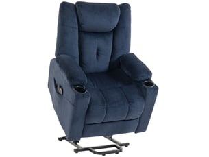 Fauteuil relax électrique  <strong></strong> Velours bleu