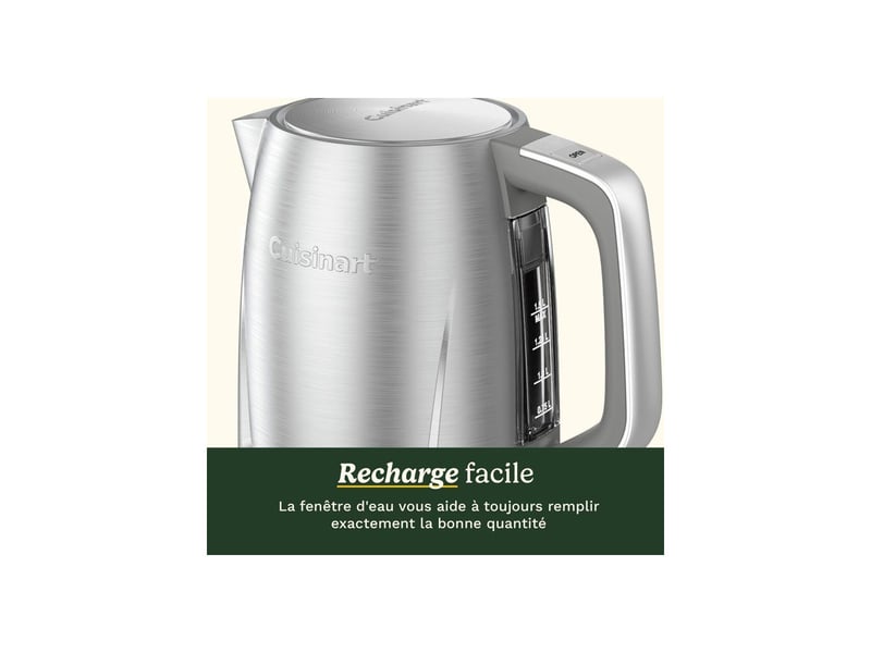  Bouilloire electrique 1,7 l acier inox double paroi 3 kw base 360° CUI3030050198218 - Conforama D