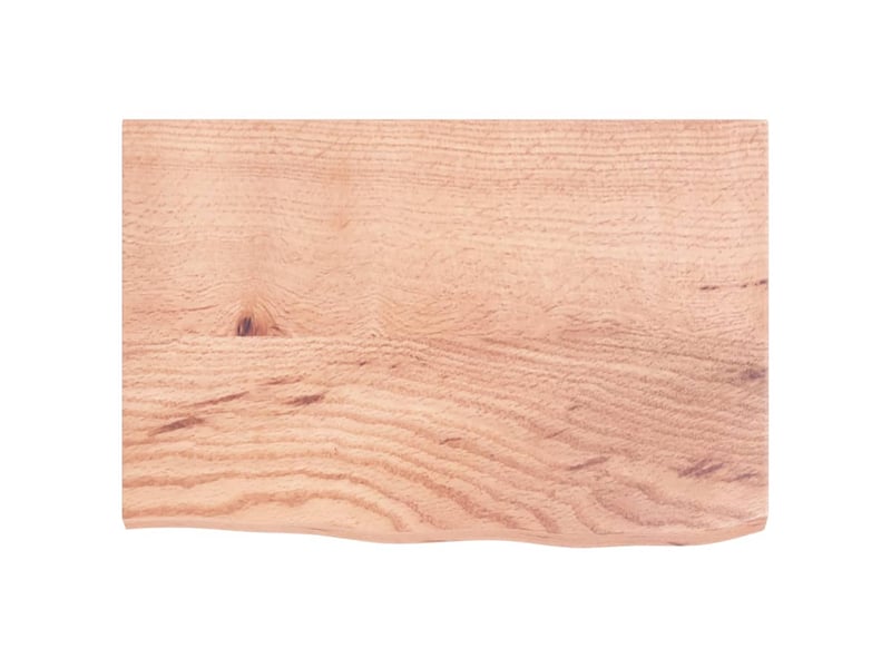 Comptoir de salle de bain, plan de travail marron clair 60x40x2 cm bois traité cf65828 - Conforama C