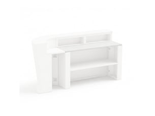 Étagère de comptoir de bar en hpl ultra résistant 150x45 marvy - blanc
