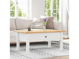 Table basse rectangulaire coloris blanc  