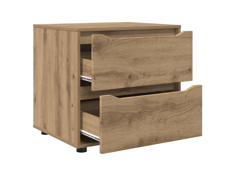  Armoire de rangement, commode de rangement 60 x 48 x 57 cm bois d'ingénierie shl8556  - Conforama E
