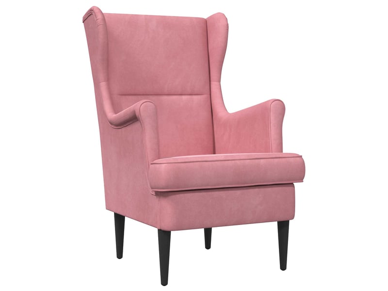  Vidaxl fauteuil rose velours  - Conforama D