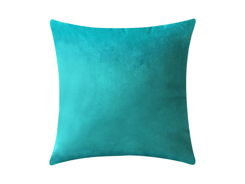  Housses de coussin décoratives en velours doux de qualité supérieure pour canapé - lit, lot de 4, bleu sarcelle, 45 x 45 cm  - Conforama E