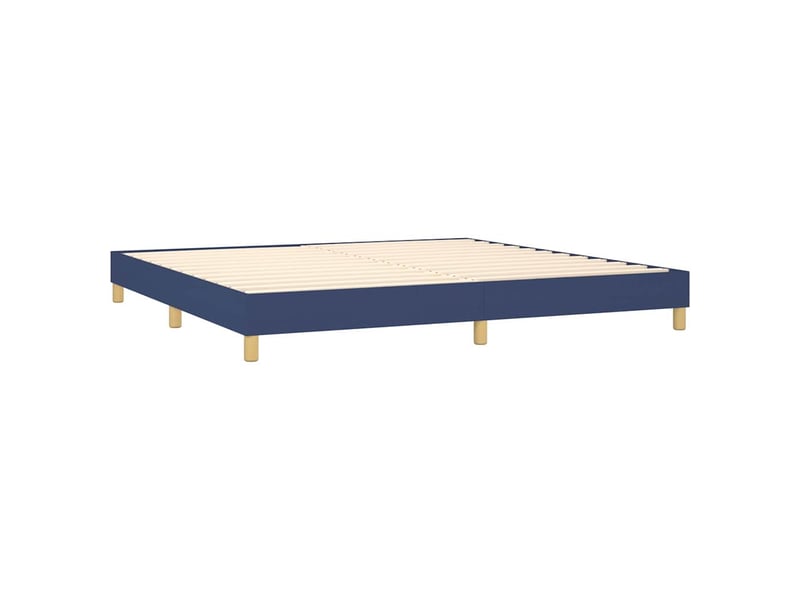  Lit double- lit adulte -  cadre de lit à lattes bleu 200x200 cm tissu  - Conforama C