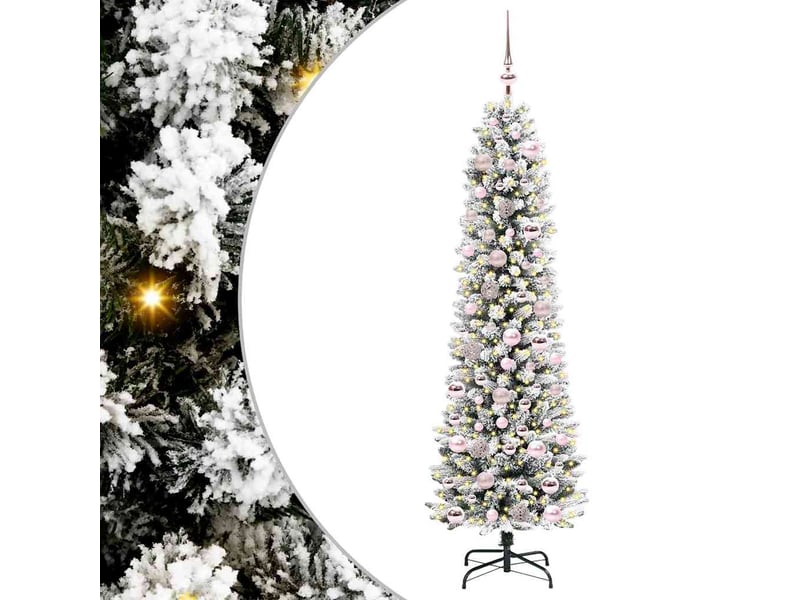  Sapin de noël artificiel, arbre de noël blanc 180 cm pvc, métal et plastique shl2748  - Conforama A