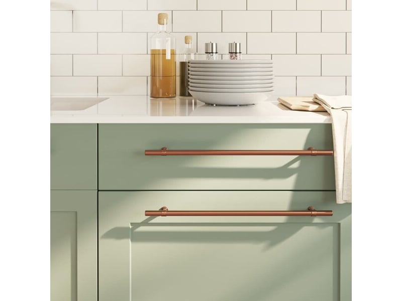  Poignée d'armoire vidaxl, 320 mm, marron  - Conforama B