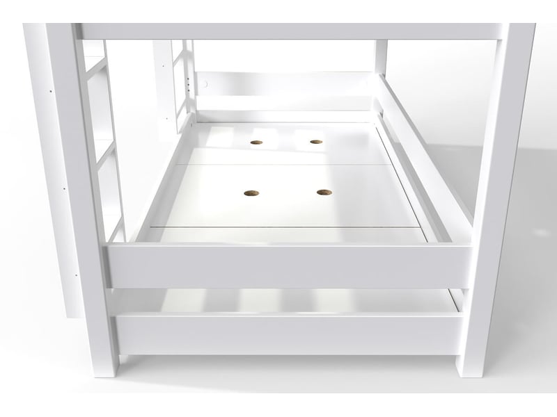  Lit superposé 3 places 80x190 en bois massif abc, blanc TRI380-LB - Conforama C