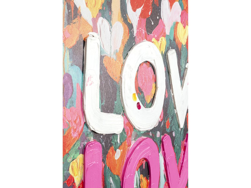  tableau frame love love 80x80cm  - Conforama C
