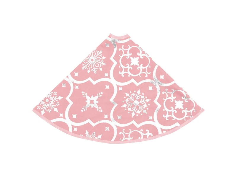  Jupe de sapin de noël de luxe avec chaussette rose 150 cm tissu  - Conforama E