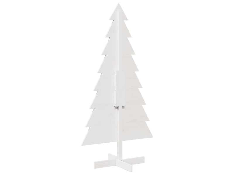 Sapin de noël - arbre de noël en bois pour décoration blanc 150 cm pin massif  - Conforama E