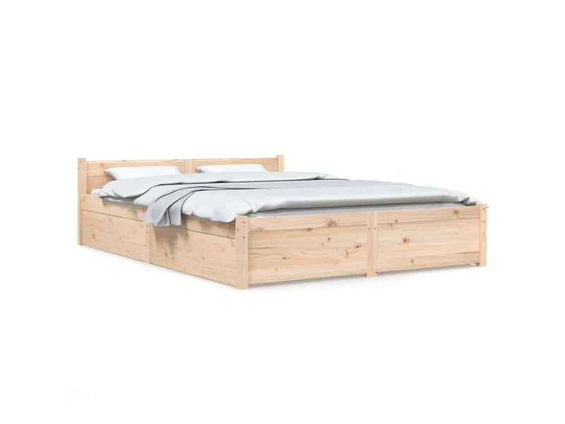  Lit double- lit adulte -  cadre de lit sans matelas avec tiroirs 120x200 cm  - Conforama A