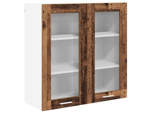 Meuble de rangement, armoire suspendue bois ancien 80x31x80cm bois d'ingénierie shl8265