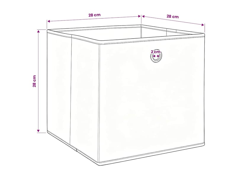  Boîtes de rangement 4 pcs tissu intissé 28x28x28 cm bleu azuré  - Conforama E