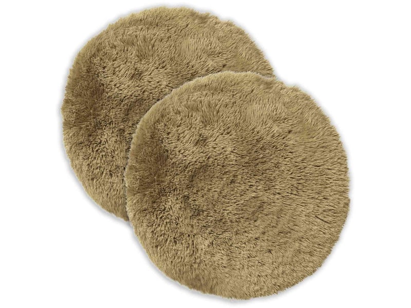  Lot de 6 coussins avec oreiller, coussins décoratifs heerlen gris clair fleece pv cf50827  - Conforama A
