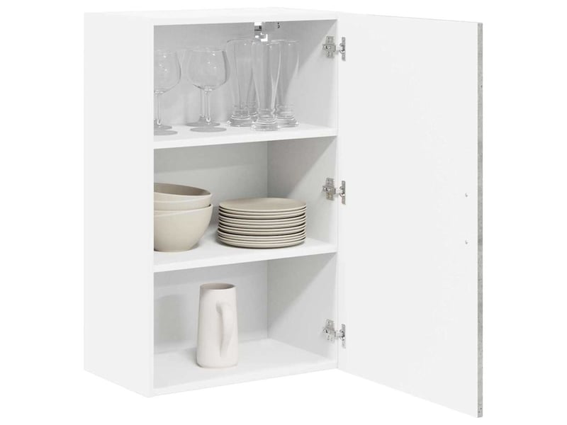 Armoire de cuisine gris béton 50x31x80cm bois d'ingénierie shl4201 - Conforama C