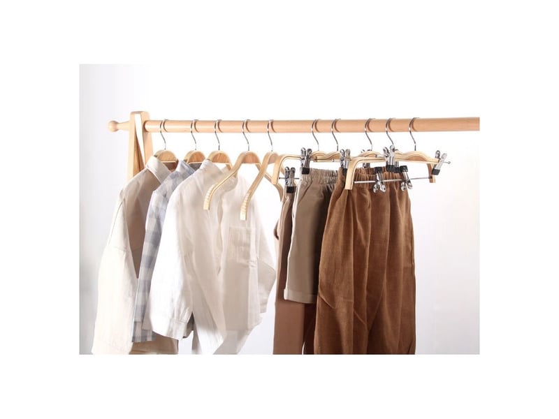  10pcs cintre bois. Cintres. Ceintres adulte. 10 pack cintres vêtements et pantalons. Cintres pour pantalons--40cm,aafgvc  - Conforama C