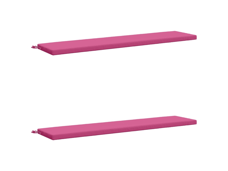  Lot de 2 coussins de banc, coussins d'assise soest 100 % polyester rose cf57350  - Conforama A