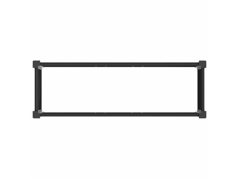  Jardinière - bac à fleurs surélevée noir 100 x 30 x 36 cm wpcs et aluminium  - Conforama E