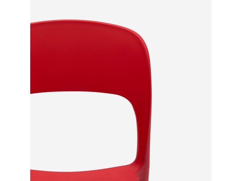 Lot de 2 chaises empilables intérieur et extérieur sirolo - rouge - Conforama C