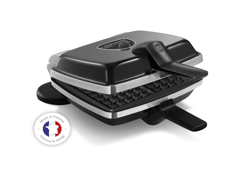  Gaufrier et croque-monsieur electrique reversible super 2 1000w plaques antiadhesives noir 7625855 - Conforama C