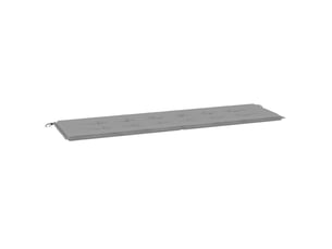 Coussin de banc de jardin, coussin d'assise gris 180x50x3 cm tissu oxford cf52729