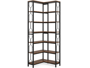 Bibliotheque coloris bicolore 7 étagère(s) BEAUNIV - 27.5 cm x 107 cm