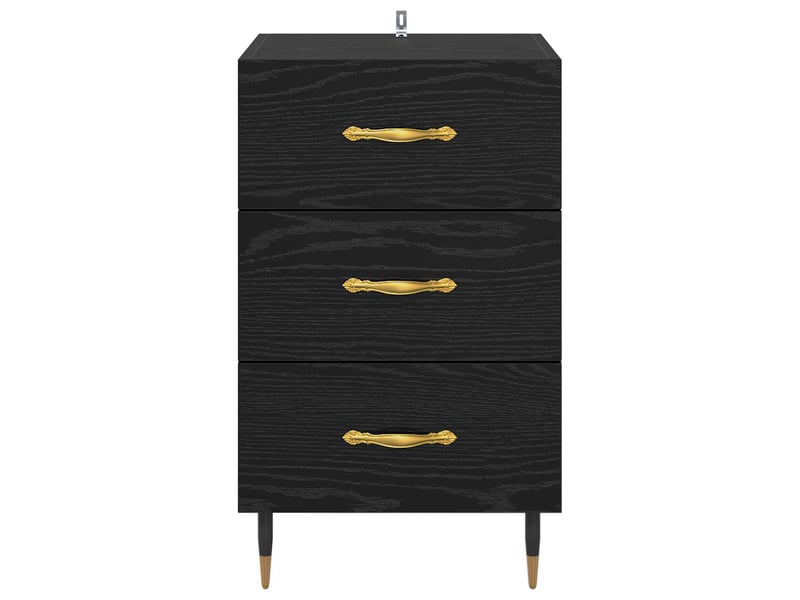  Table de chevet - cabinet de chevet - table de nuit chêne noir 40 x 40 x 66 cm bois d'ingénierie  - Conforama E