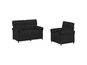 Ensemble de canapés 2 pcs noir tissu shl15469