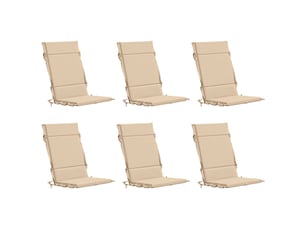 Lot de 6 coussins de chaise à dossier haut gemert cf59374