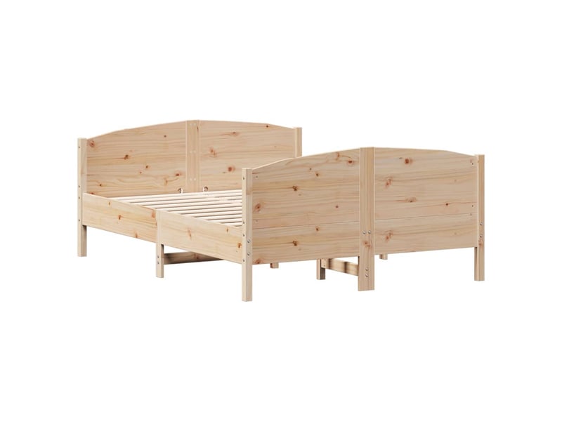 Lit double- lit adulte - cadre de lit sans matelas 135x190 cm bois de pin massif - Conforama B