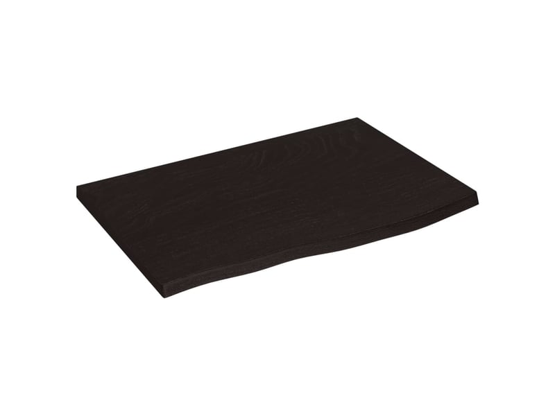 Comptoir de salle de bain, plan de travail marron foncé 60x40x2 cm bois traité cf65848 - Conforama A