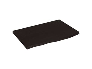 Comptoir de salle de bain, plan de travail marron foncé 60x40x2 cm bois traité cf65848