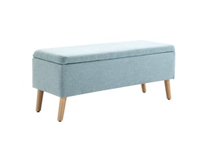 Banc coffre 110x39x45 cm, banc de lit moderne, assise rectangle, rangement intégré, meuble chambre, polyester, vert