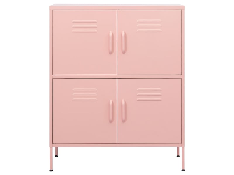 Armoire de rangement, rangement bureau rose 80x35x101,5 cm acier shl430  - Conforama C