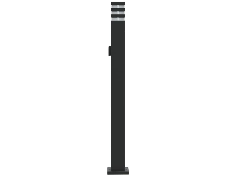  Lampadaire d'extérieur avec sortie 110 cm aluminium noir 02_0042528  - Conforama E