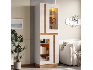 Vitrine coloris bicolore 4 étagère(s) MODFU  - 60 cmx180 cm