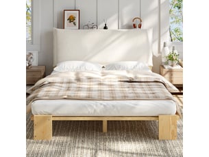 Lit 2 places 140x200 cm coloris naturel