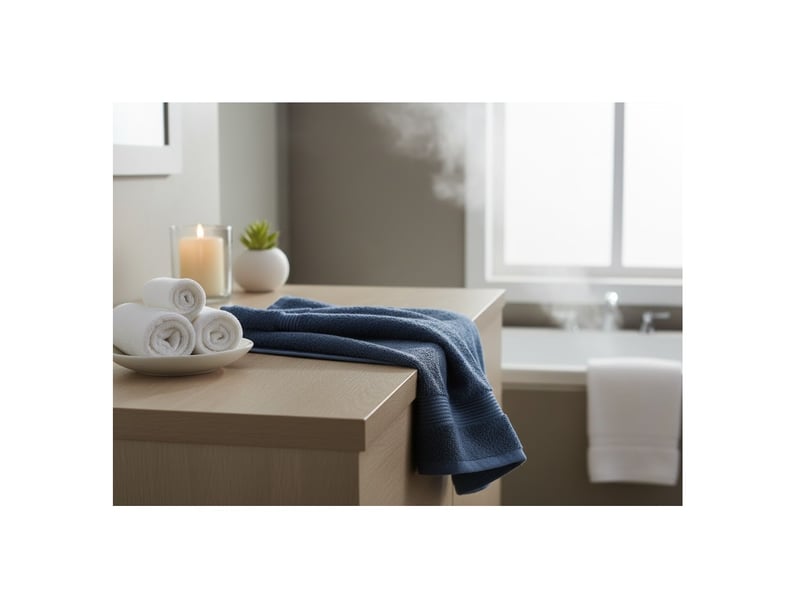 Serviette de toilette en coton lilas  - Conforama B