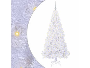 Sapin de noël artificiel, arbre de noël avec 300 led blanc 180 cm pvc et acier shl9126