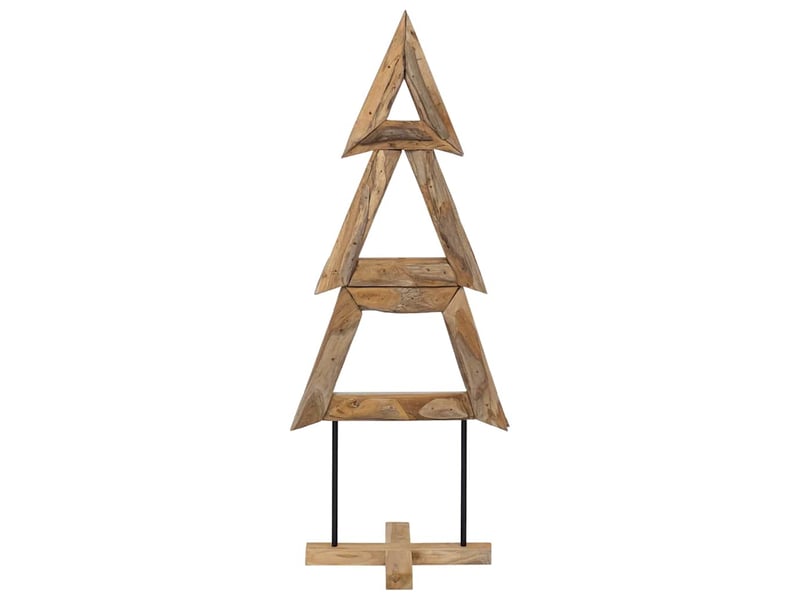  Sapin de noël, arbre de noël marron 149,5 cm bois de teck solide  - Conforama A