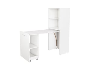 Bureau d'angle enfant 126 cm coloris blanc