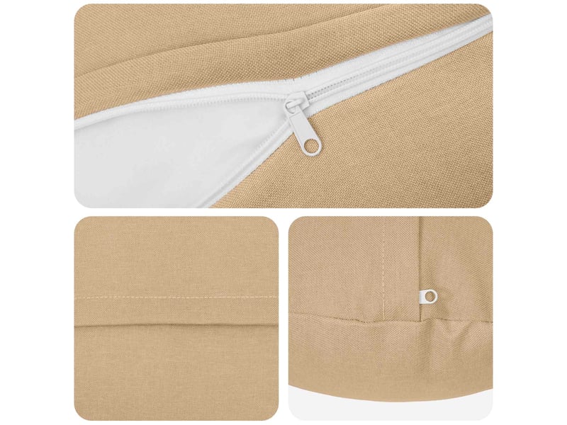  Lot de 6 coussins avec oreiller, coussins décoratifs heerlen crème tissu cf50689  - Conforama D