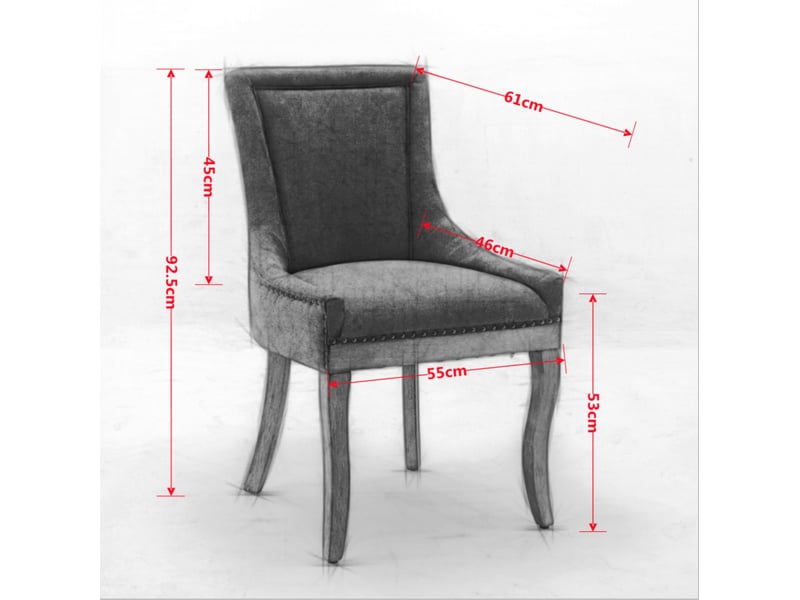  Lot de 2 chaises de salle à manger beige en chenille  - Conforama E