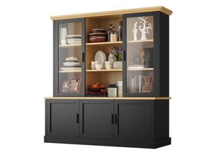 Buffet 0 porte(s) 0 tiroir(s) evarich - 140 cm coloris noir