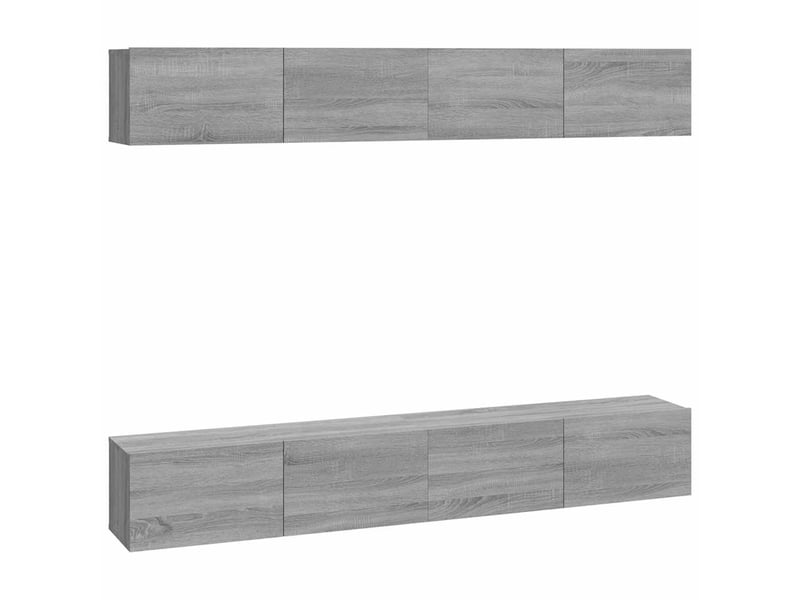  Meubles tv - banc tv - meuble de rangement muraux 4 pcs sonoma gris 100x30x30 cm  - Conforama A
